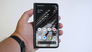 Google Pixel Fold review handheld front