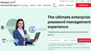 ManageEngine Password Manager Pro website screenshot.