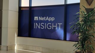 NetApp insight written on window at MGM Grand Las Vegas