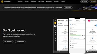 Keeper website screenshot.