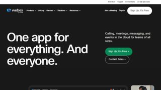 Website screenshot for WebEx