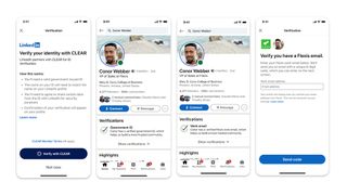LinkedIn verification with CLEAR and workplace email