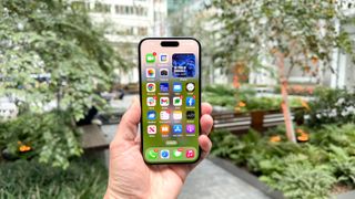 iPhone 15 Pro shown in hand