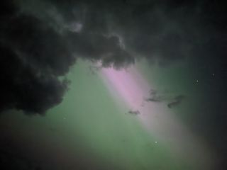 Northern lights seen from Lake Erie.