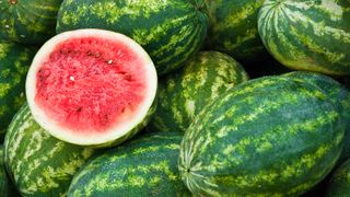 watermelons in a pile