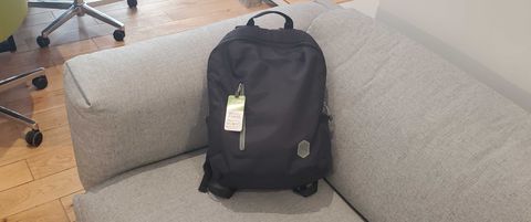 a black laptop backpack