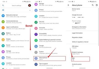 Find IMEI in Settings