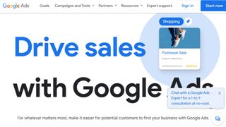 Website screenshot for Google Ads