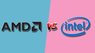 amd and intel logos