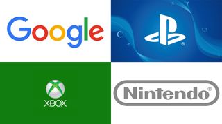 An image of the Google, Xbox, PlayStation and Nintendo logos