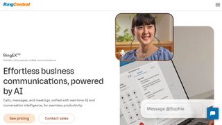 Website screenshot for RingCentral RingEx