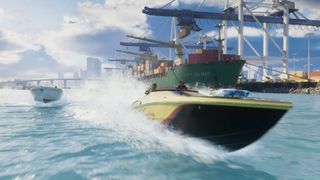 A speedboat chase