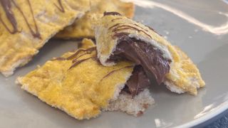 air fryer Nutella toast pies