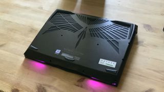 Underside Of The Aorus 17X Gaming Laptop