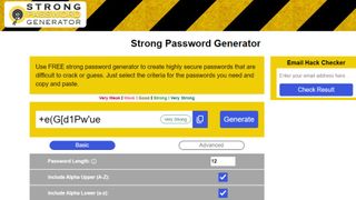 Strong Password Generator website screenshot.