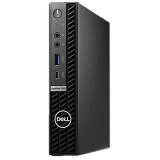 A Dell OptiPlex 7000 Micro PC against a white background