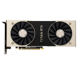 Nvidia Titan RTX on a white background