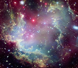 a composite image of NGC 602