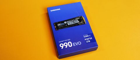 A Samsung 990 EVO with its retail packaging