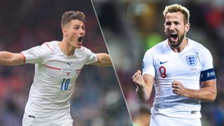 Czech Republic vs England live stream at Euro 2020 — Patrik Schick of Czech Republic and Harry Kane of England