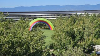 Scenes from Apple's HQ in Cupertino for WWDC 2024