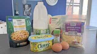 Air fryer mac and cheese balls being made by the author