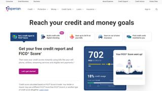 Experian website screenshot.