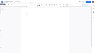 A new Google Docs document opened