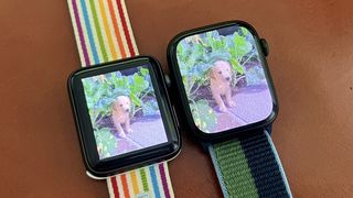 Apple Watch 7 a fianco di Watch 3