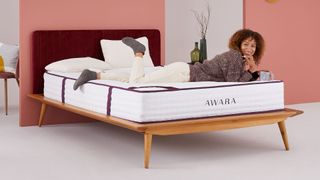 Awara Natural Hybrid mattress in a bedroom