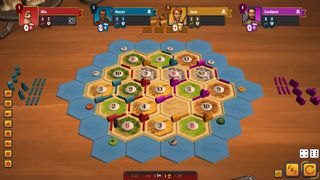 best free web browser games: a digital Catan board