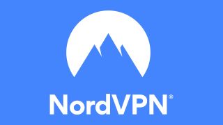 NordVPN logo on a blue background