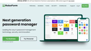 RoboForm website screenshot.