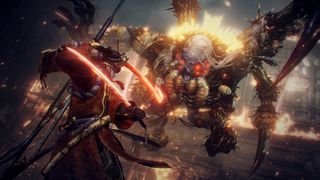 Huvudperson i Nioh 2 strider mot fiender med sina färdigheter