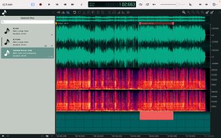 Ocenaudio free audio editor in use