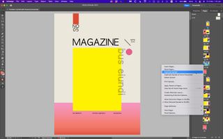 Adobe InDesign in use