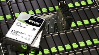 The Seagate Exos X24 24TB hard drives are piling up