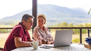 Happy laptop users