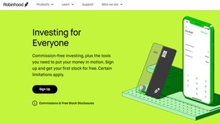 Website screenshot for Robinhood