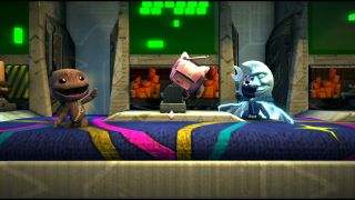 Sackboy smiling during LittleBigPlanet 2, one of the best PS3 games.