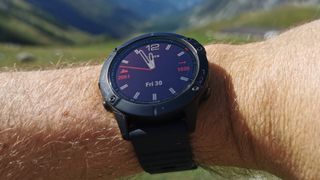 Garmin Fenix 6 watch on man's wrist