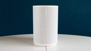 Sonos Era 100 speaker on white table