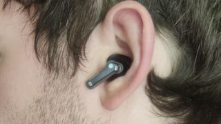 The Nothing Ear bud in an ear.