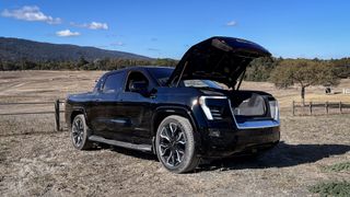 2025 GMC Sierra EV Denali electric truck in action