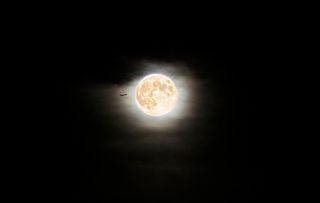 September 2014 Harvest Moon Over Atlanta