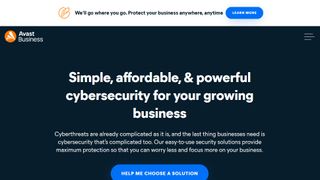 Website screenshot for Avast Business