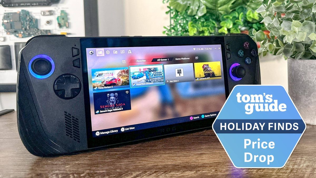 Asus ROG Ally X with Tom&#039;s Guide Holiday Finds badge