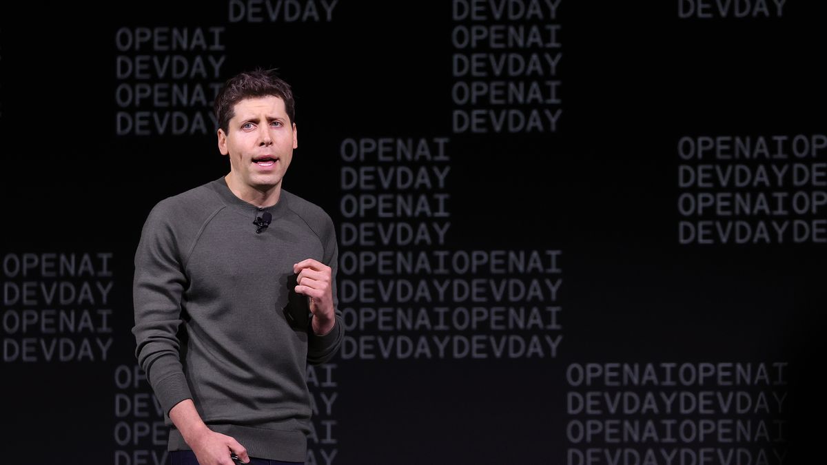 OpenAI CEO Sam Altman speaks during the OpenAI DevDay event on November 06, 2023 in San Francisco, California. 