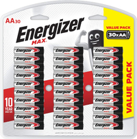 Energizer AA Batteries, 30 Pack AU$31AU$21.42 at Amazon