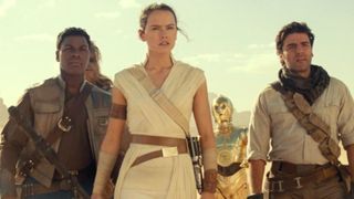 Rey, Finn and Poe in Star Wars: The Rise of Skywalker